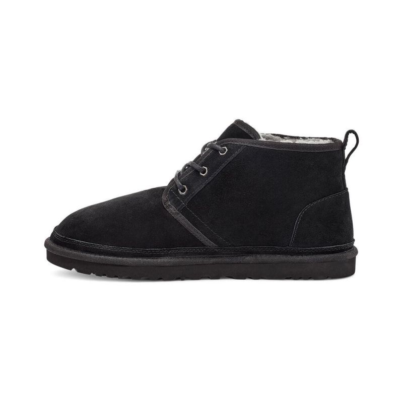 UGG Neumel Iconic Black Suede Wool Lining Unisex Chukka Boots 3236