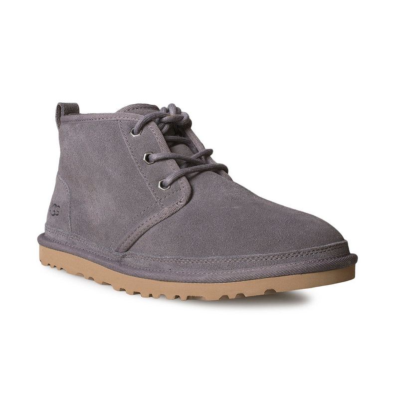 UGG Neumel Iconic Grey Suede Wool Lining Unisex Chukka Boots 3236