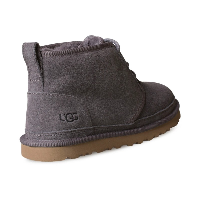 UGG Neumel Iconic Grey Suede Wool Lining Unisex Chukka Boots 3236