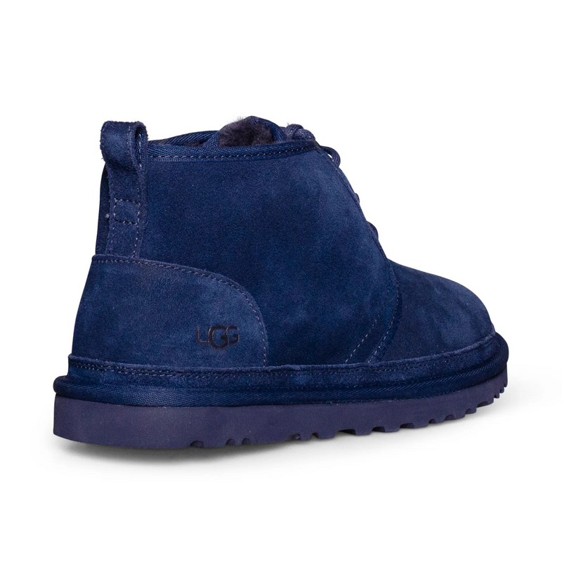 UGG Neumel Iconic Deep Ocean Suede Wool Lining Unisex Chukka Boots 3236
