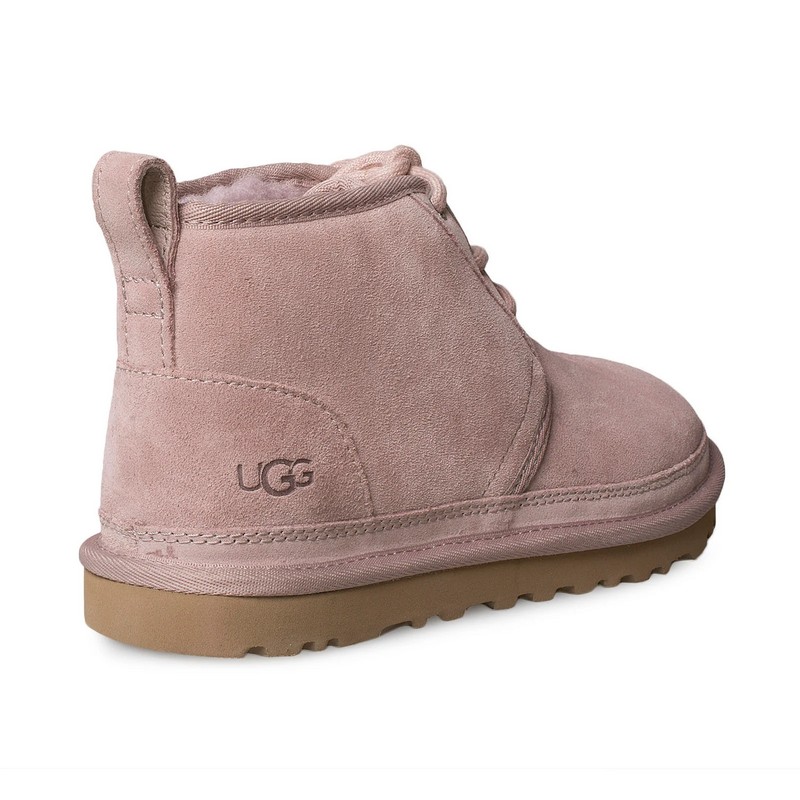 UGG Neumel Iconic Pink Suede Wool Lining Unisex Chukka Boots 3236