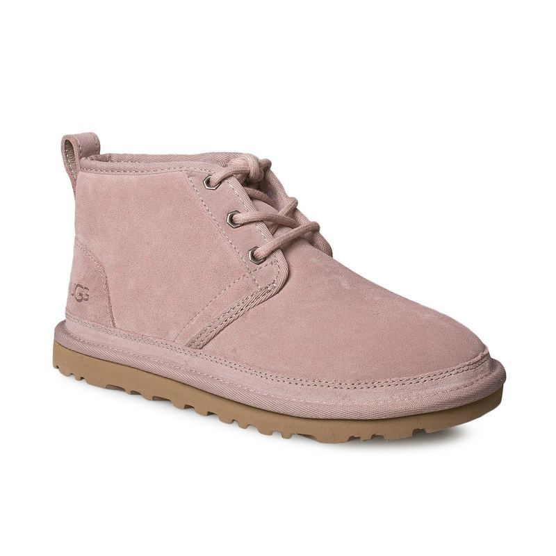 UGG Neumel Iconic Pink Suede Wool Lining Unisex Chukka Boots 3236