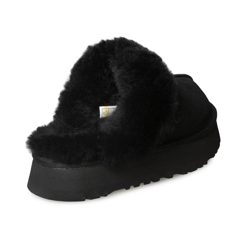 UGG Disquette Hot Black Suede Women's Slippers 1122550