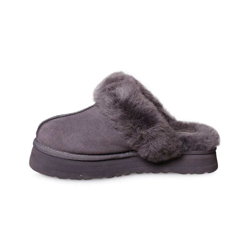 UGG Disquette Hot Grey Suede Women's Slippers 1122550