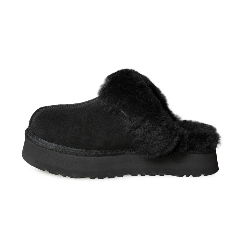 UGG Disquette Hot Black Suede Women's Slippers 1122550
