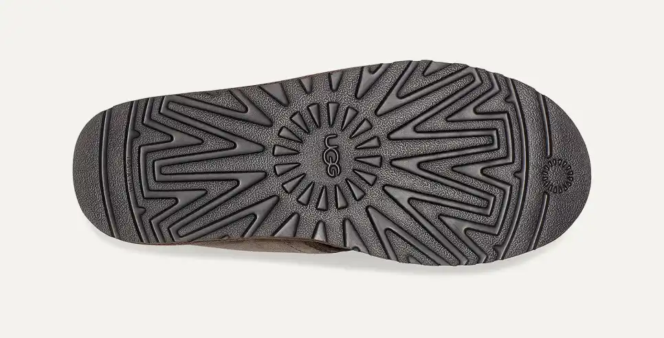 UGG Harkley High Grigio Pelle Scamosciata Fodera in Lana Uomo Chukka Stivali 190108213898