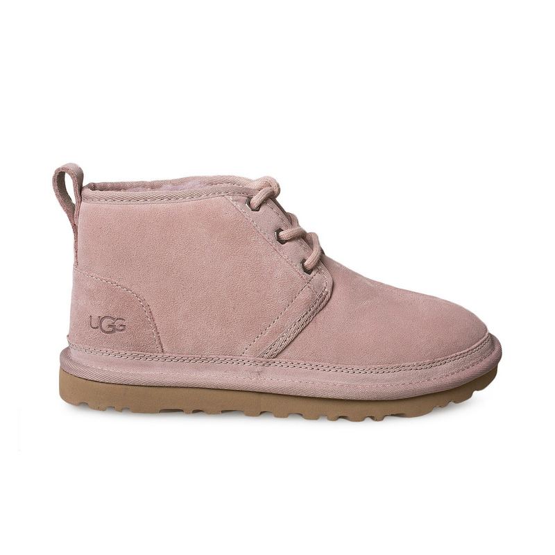 UGG Neumel Iconic Pink Suede Wool Lining Unisex Chukka Boots 3236