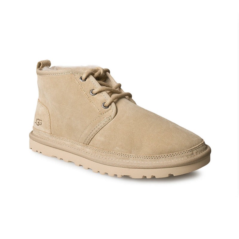 UGG Neumel Iconic Beige Suede Wool Lining Unisex Chukka Boots 3236