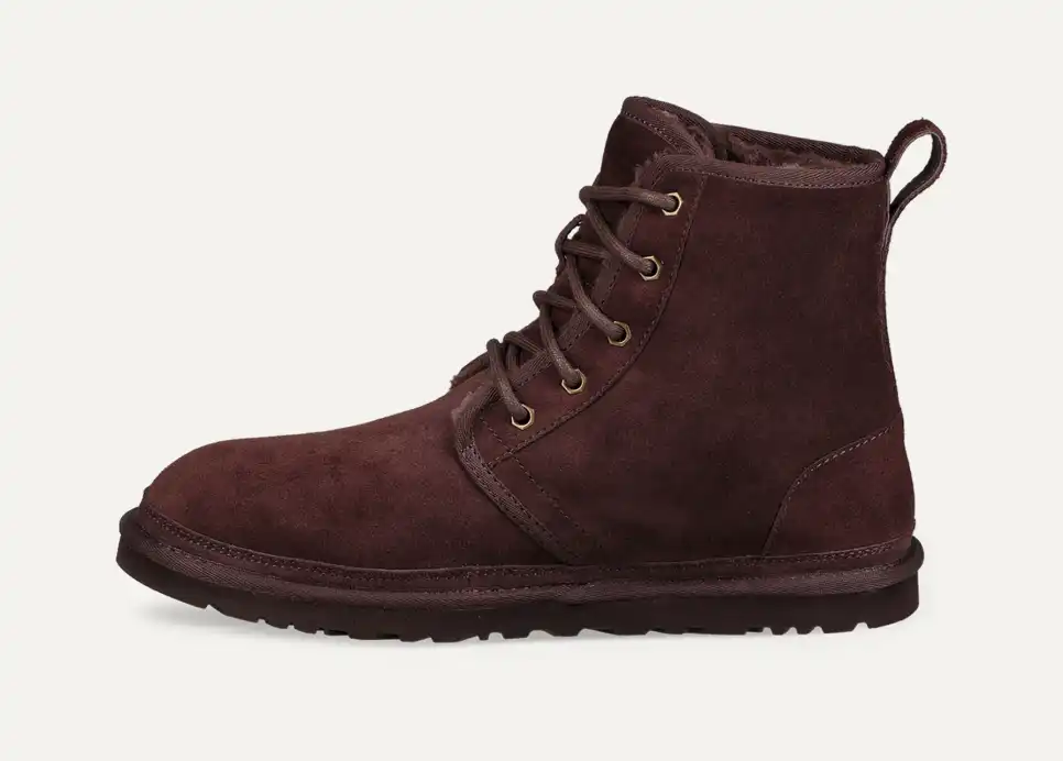 UGG Harkley High Burnt Cedar Suede Wool Lining Men Chukka Boots 190108213898