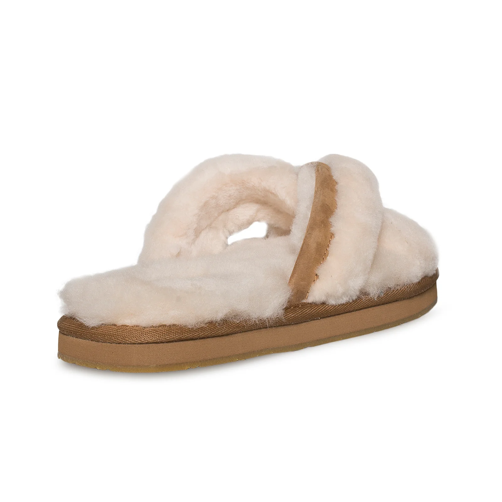 Pantofole da donna UGG Icons Abela Crisscross Shearling Sand Sheepskin 1017548