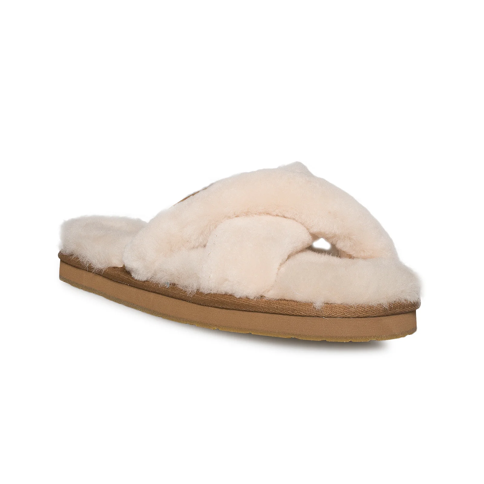 Pantofole da donna UGG Icons Abela Crisscross Shearling Sand Sheepskin 1017548