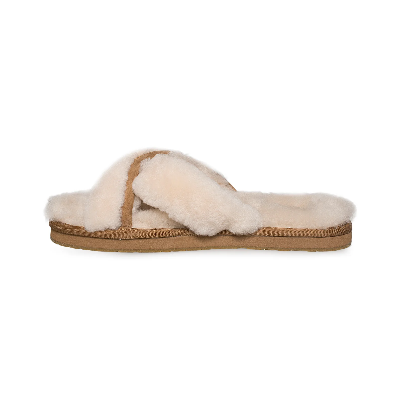 Pantofole da donna UGG Icons Abela Crisscross Shearling Sand Sheepskin 1017548
