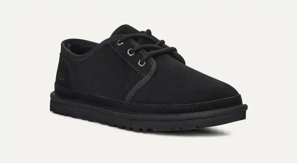 UGG Neumel Iconic Low Black Suede Men's Casual Flates 1120765
