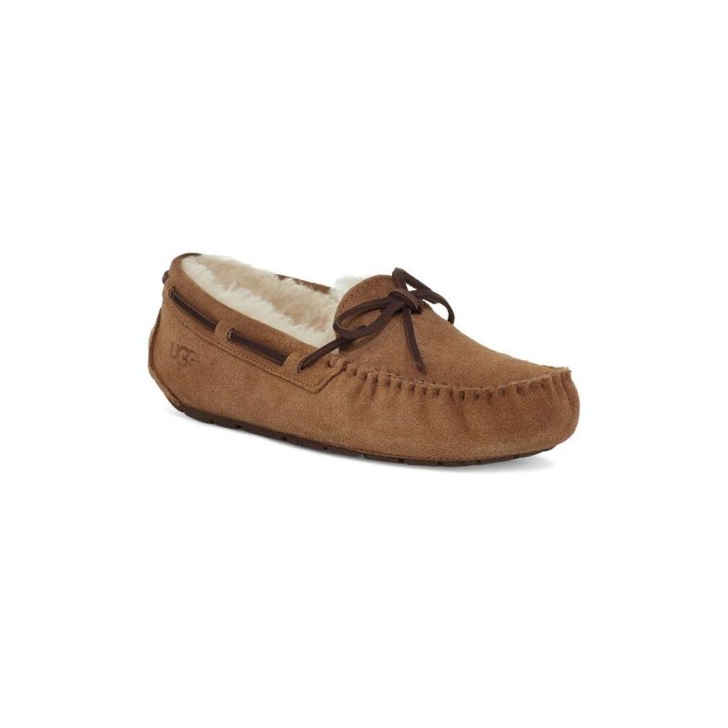Pantofole da donna in pelle scamosciata impermeabile UGG Classic Dakota Hot Chestnut 1107949