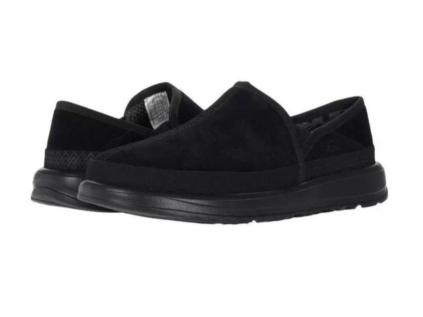 UGG Kick It Fashion Black Suede Men Casual Flates 1118495