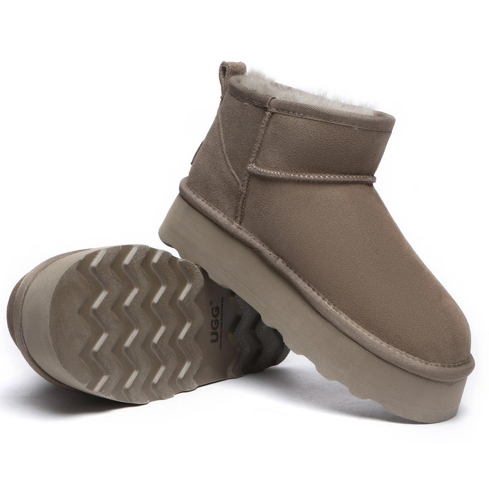 Botas de plataforma femininas UGG Classic Mini Antilope Suede 1134991(5854)