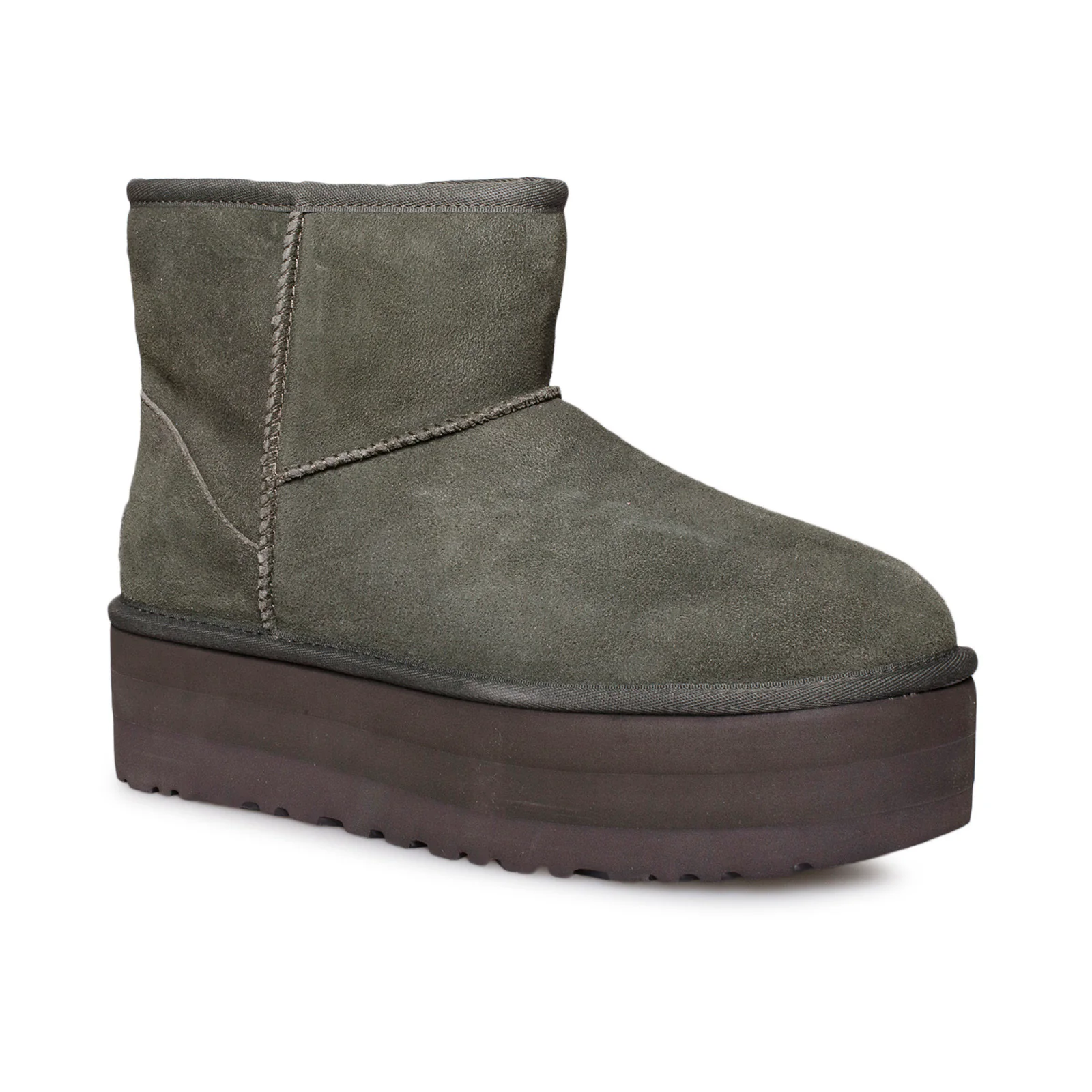 Botas de plataforma femininas UGG Classic Mini Forest Night Suede 1134991