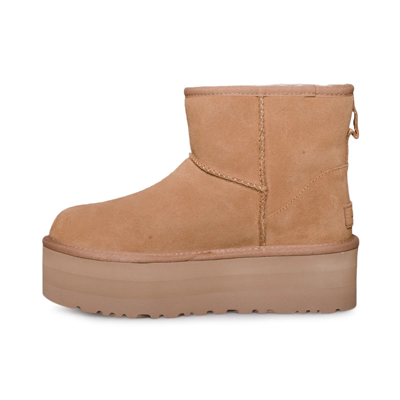 Botas de plataforma femininas UGG Classic Mini Feminine Chestnut Suede 1134991