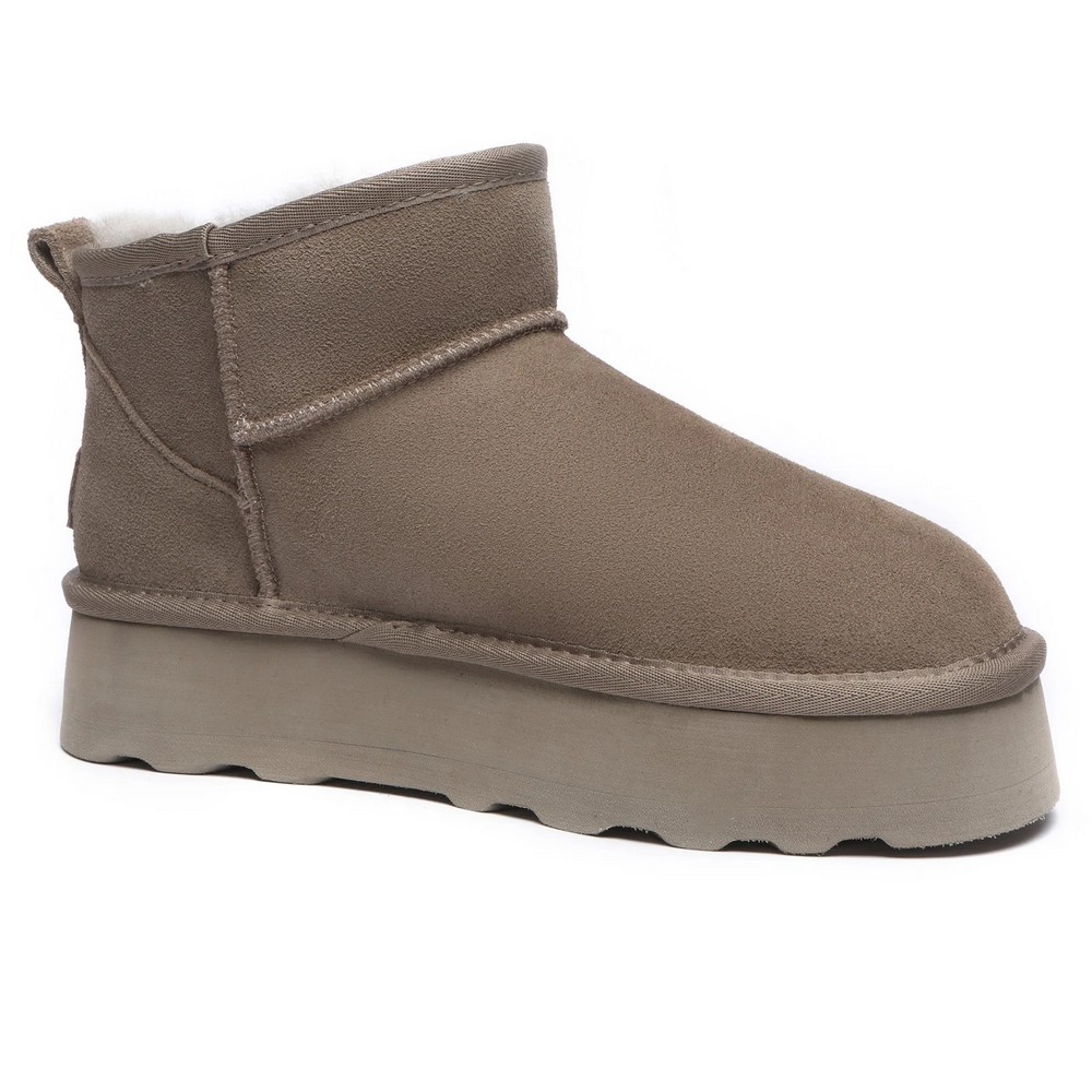 Botas de plataforma femininas UGG Classic Mini Antilope Suede 1134991(5854)