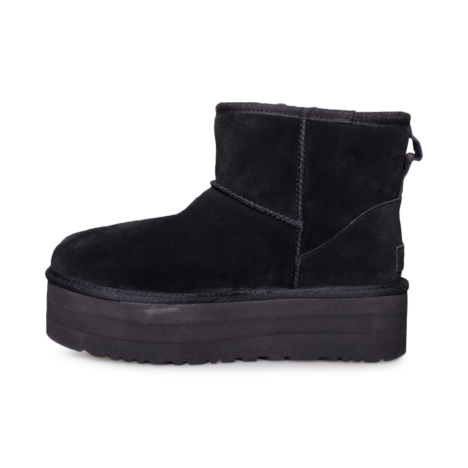 Botas de plataforma femininas UGG Classic Mini Feminine Black Suede 1134991