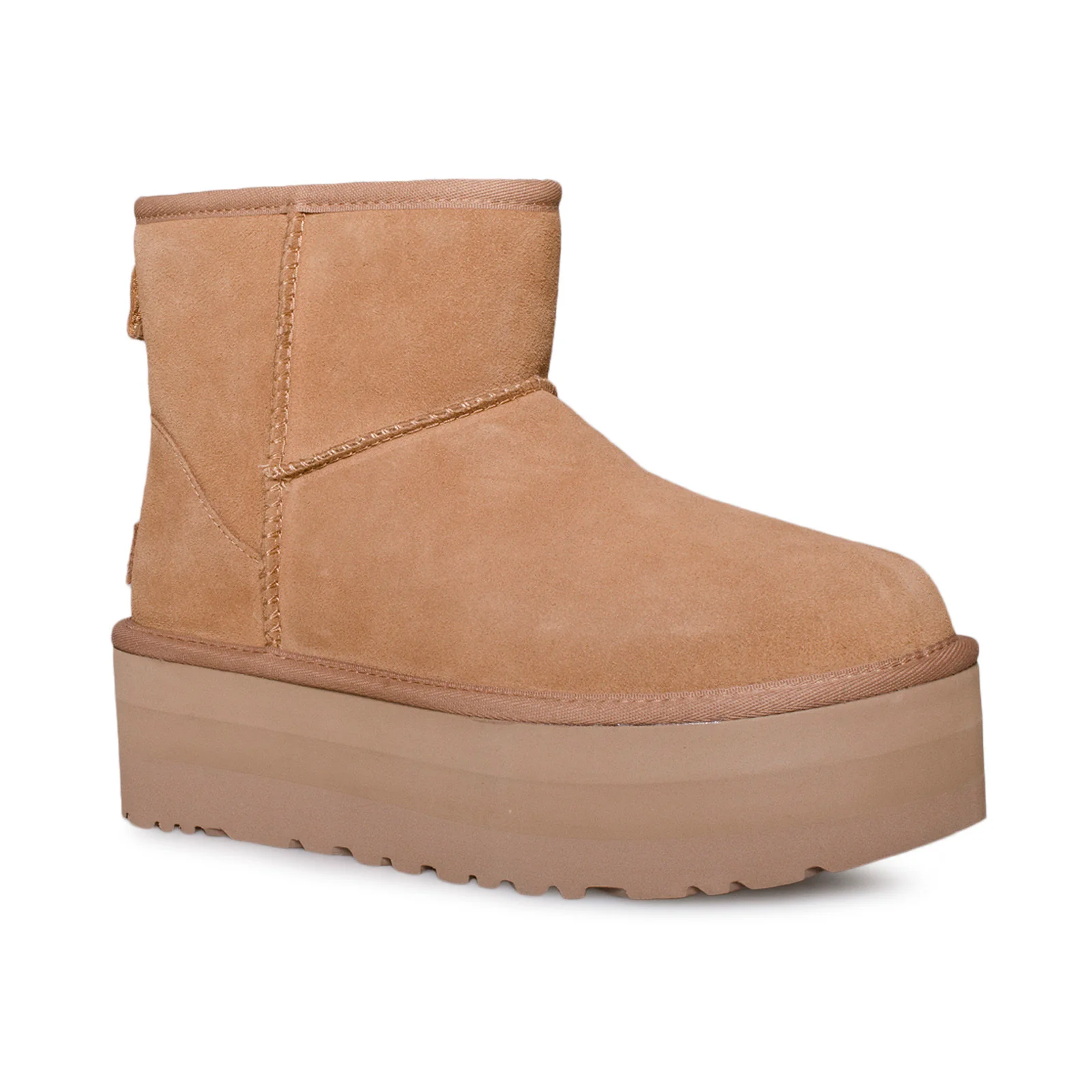 Botas de plataforma femininas UGG Classic Mini Feminine Chestnut Suede 1134991