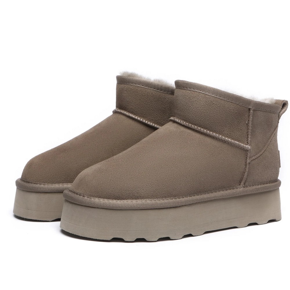 Botas de plataforma femininas UGG Classic Mini Antilope Suede 1134991(5854)
