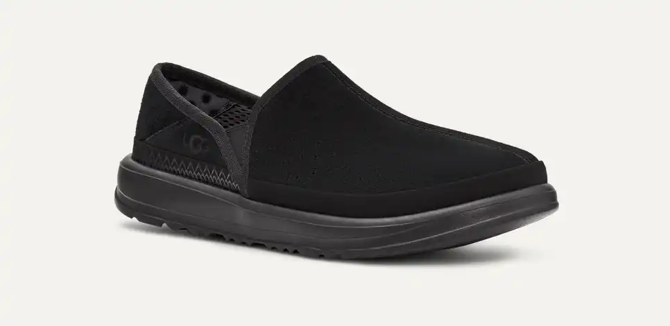 UGG Kick It Fashion Black Suede Men Casual Flates 1118495