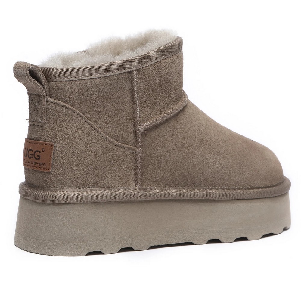 Botas de plataforma femininas UGG Classic Mini Antilope Suede 1134991(5854)