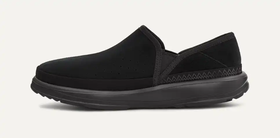 UGG Kick It Fashion Nero Suede Uomo Casual Flats 1118495