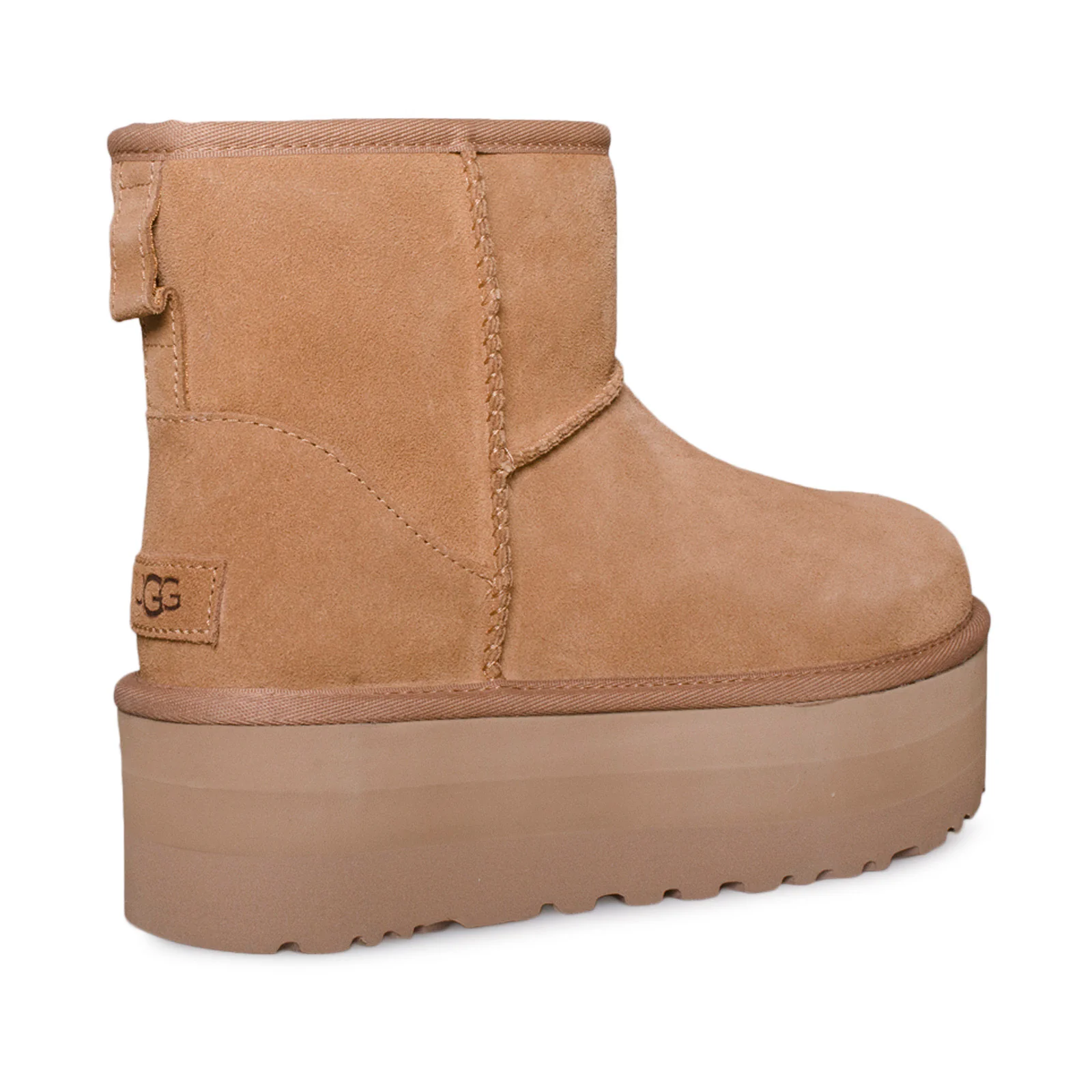 Botas de plataforma femininas UGG Classic Mini Feminine Chestnut Suede 1134991