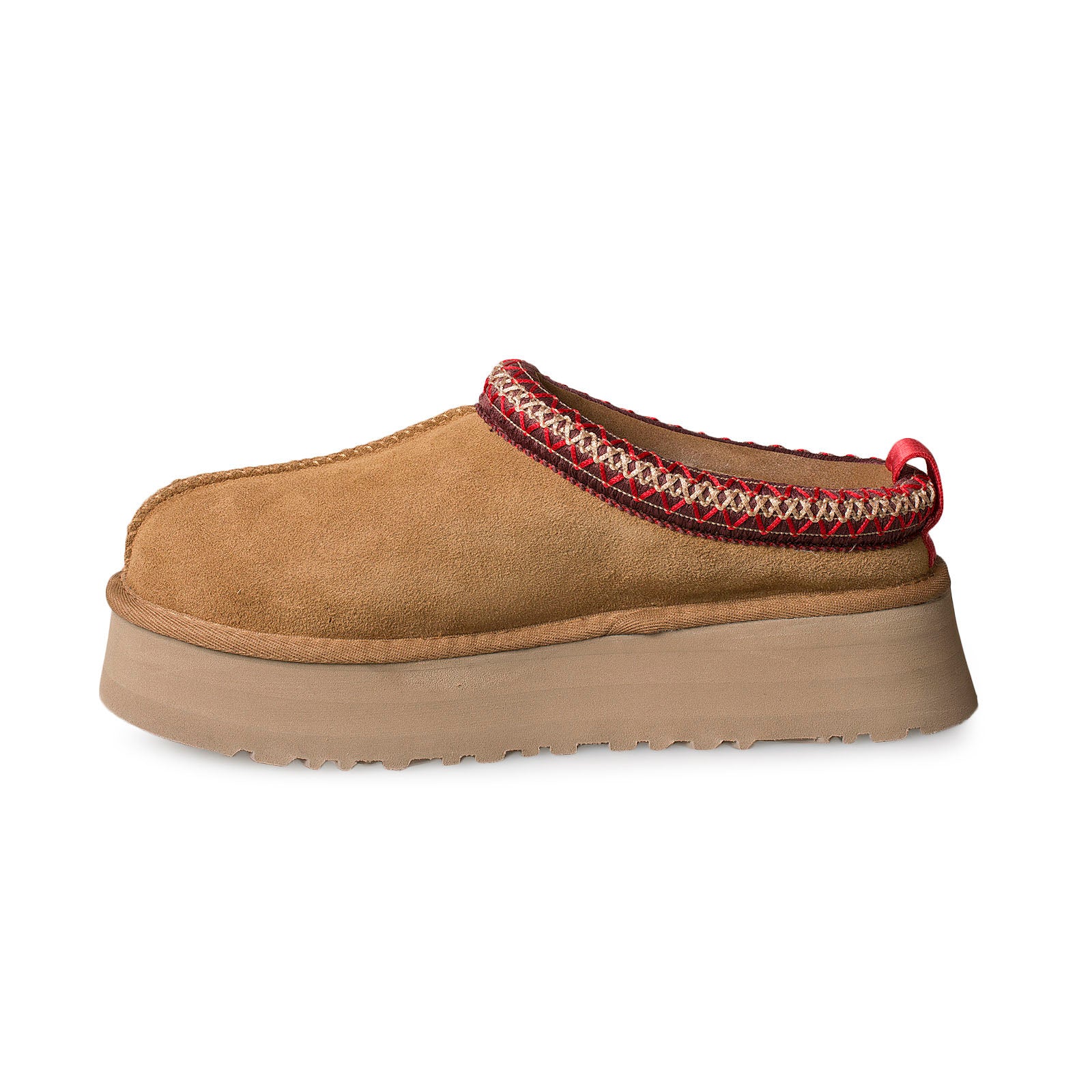 UGG Tazz Hot Chestnut Suede Women Platform Slide Slippers 1122553
