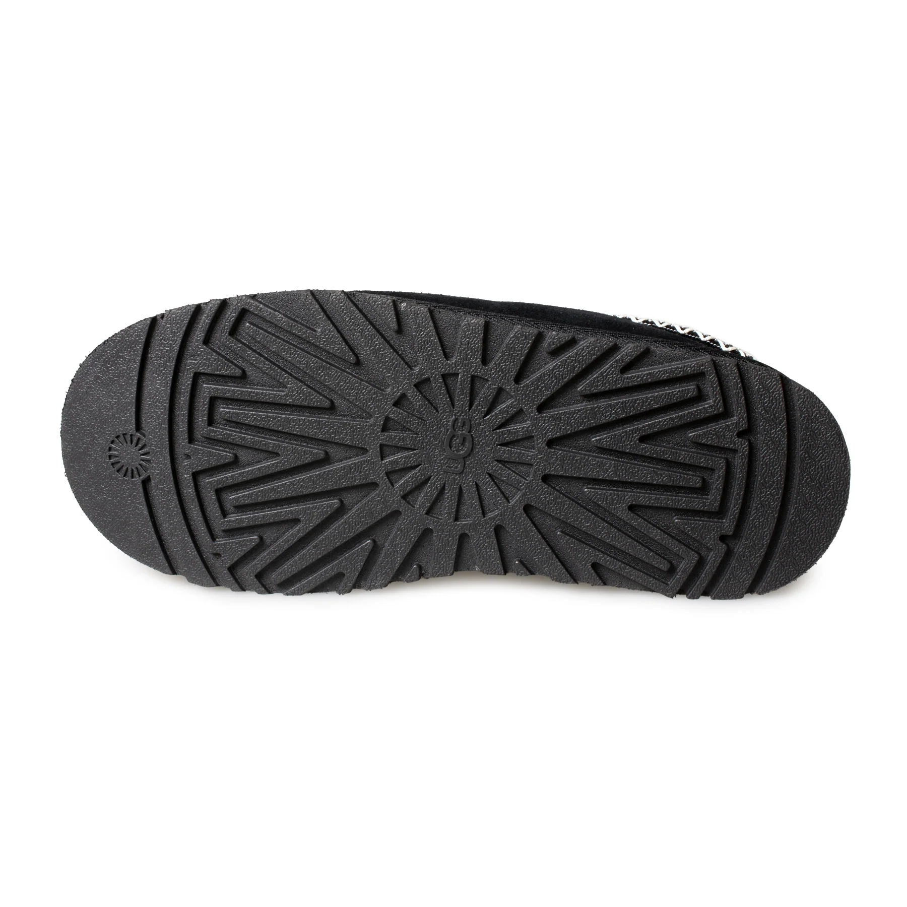 UGG Tazz Hot Black Suede Women Platform Slide Slippers 1122553