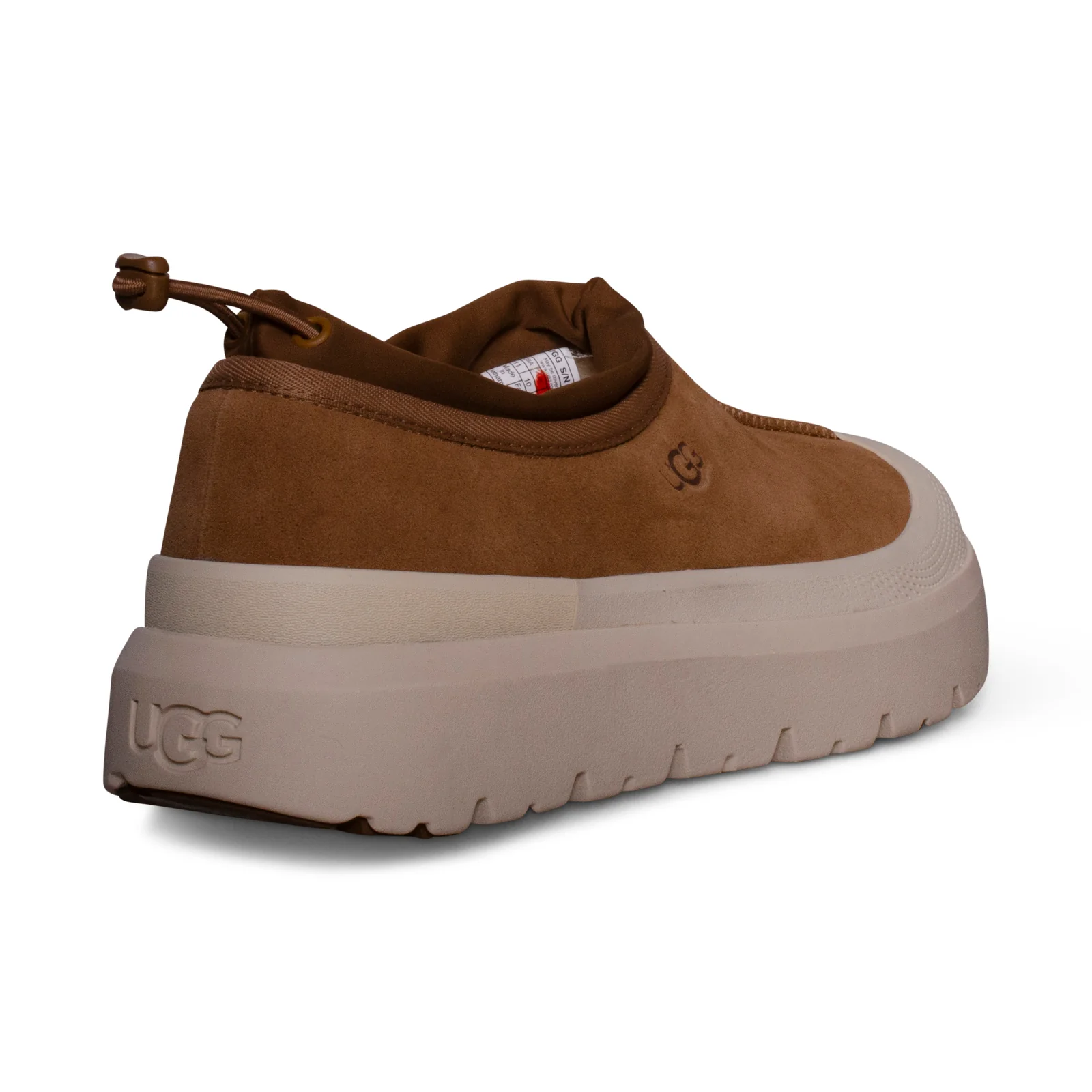 Chinelos UGG Tasman Weather Hybrid Castanho Branco Camurça Unissex 1144096