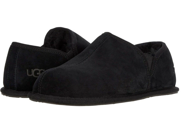 UGG Scuff Romeo II Leisure 블랙 스웨이드 남성 슬리퍼 1113630