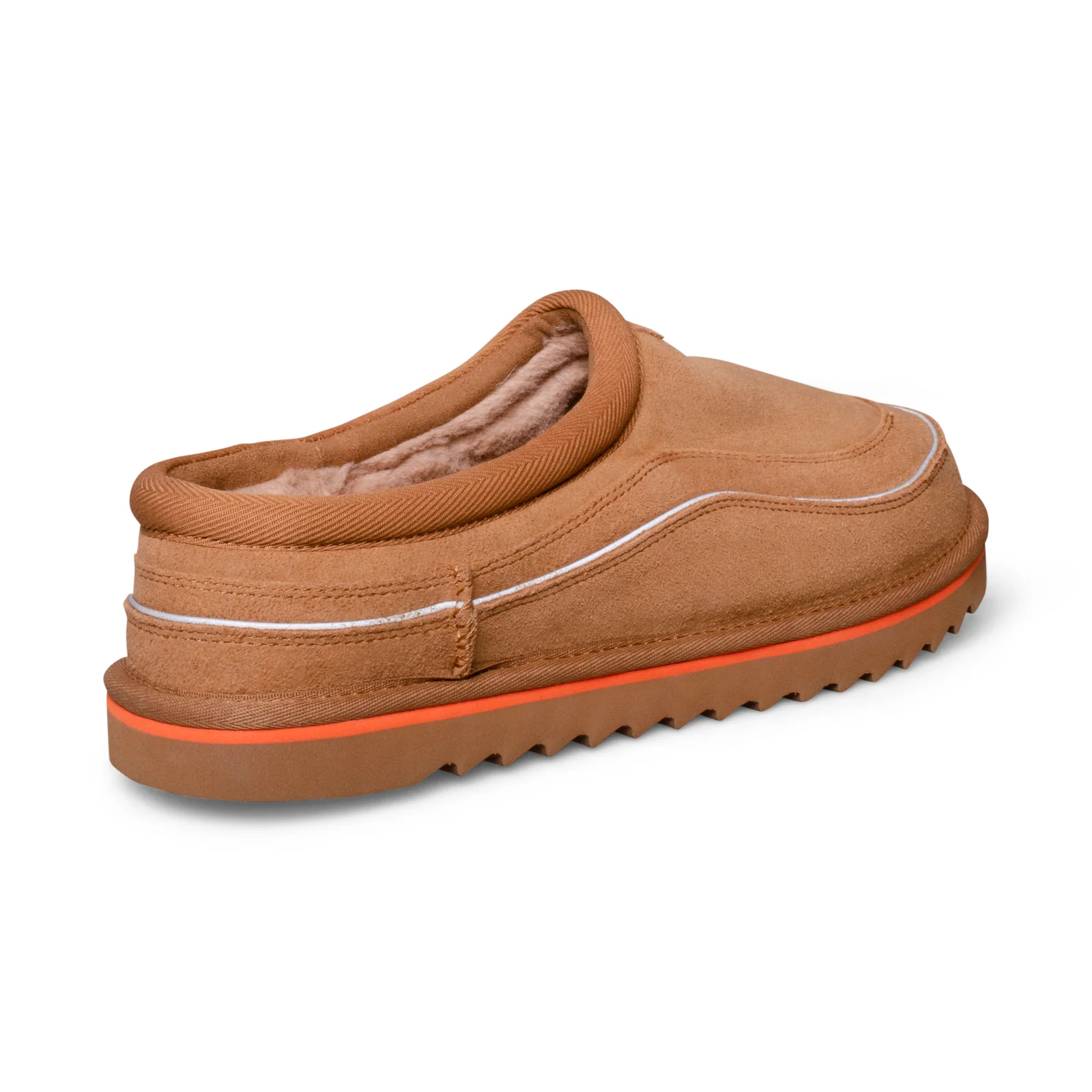 Pantofole mocassino da uomo UGG Tasman Cali Wave Fashion in pelle scamosciata color castagna 1136700