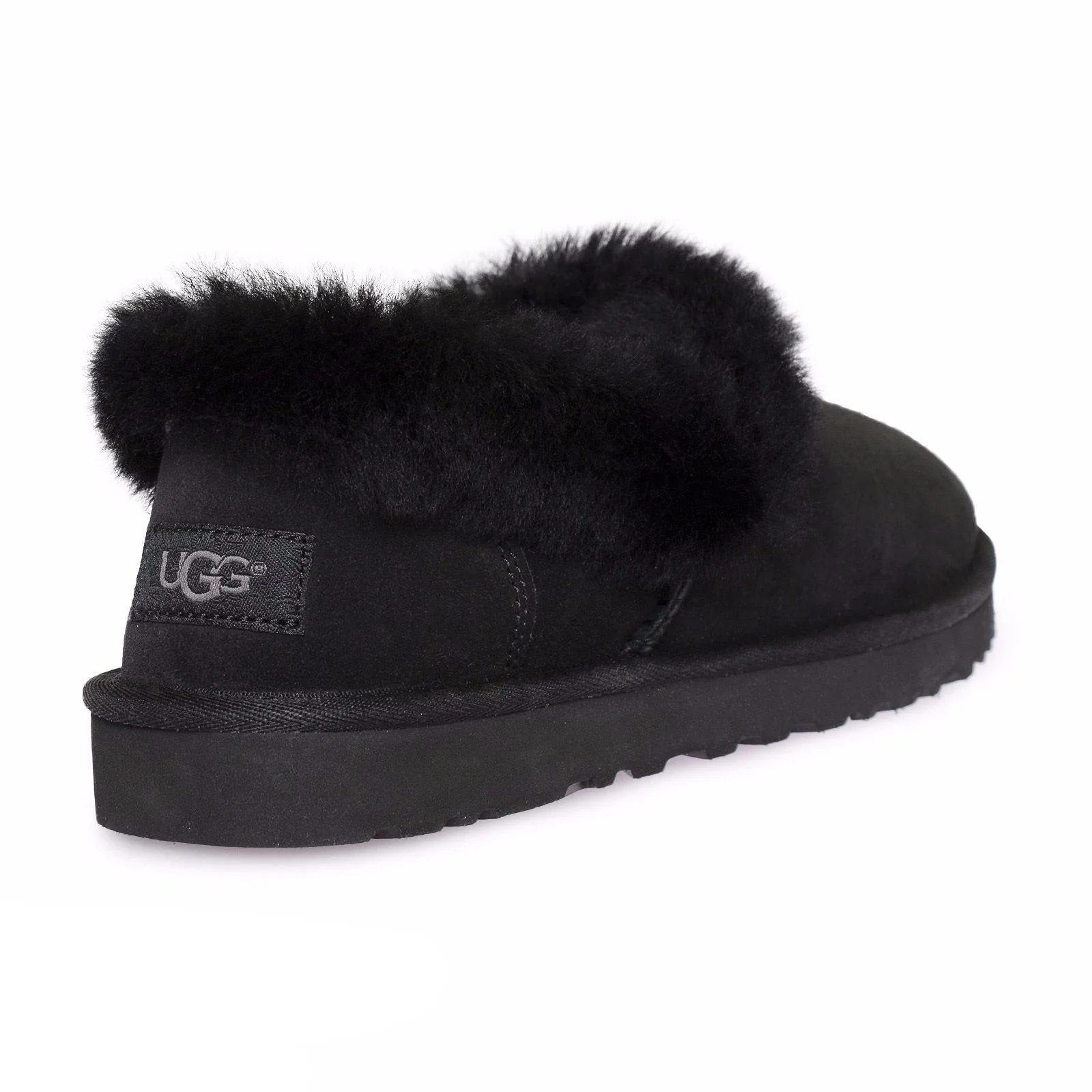 UGG Nita Slim Black Suede Women Moccasin Slippers 1119002