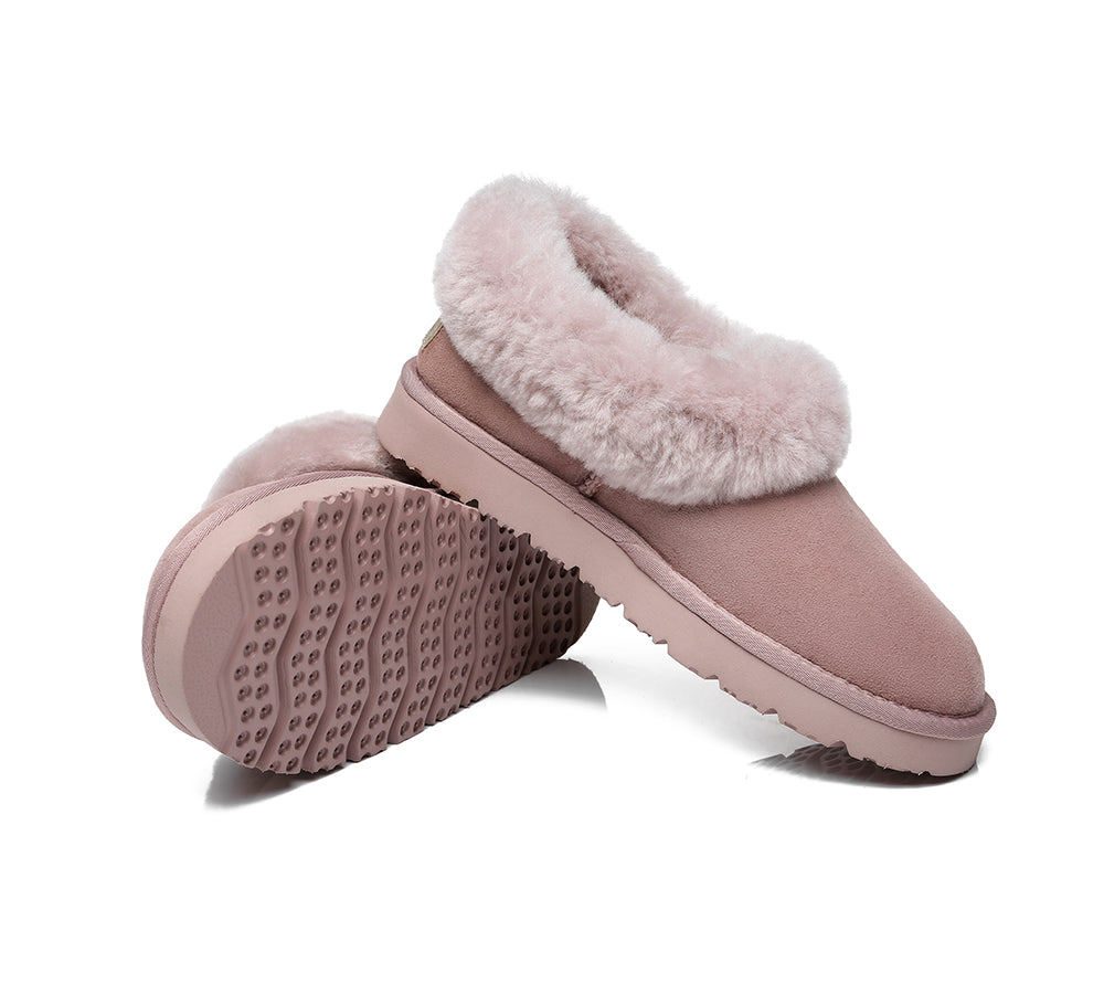UGG Nita Slim Down Pink Suede Women Moccasin Slippers 1119002