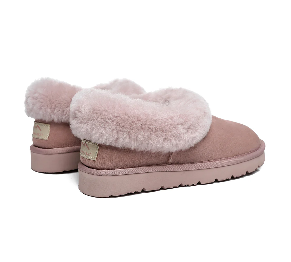 UGG Nita Slim Down Pink Suede Women Moccasin Slippers 1119002