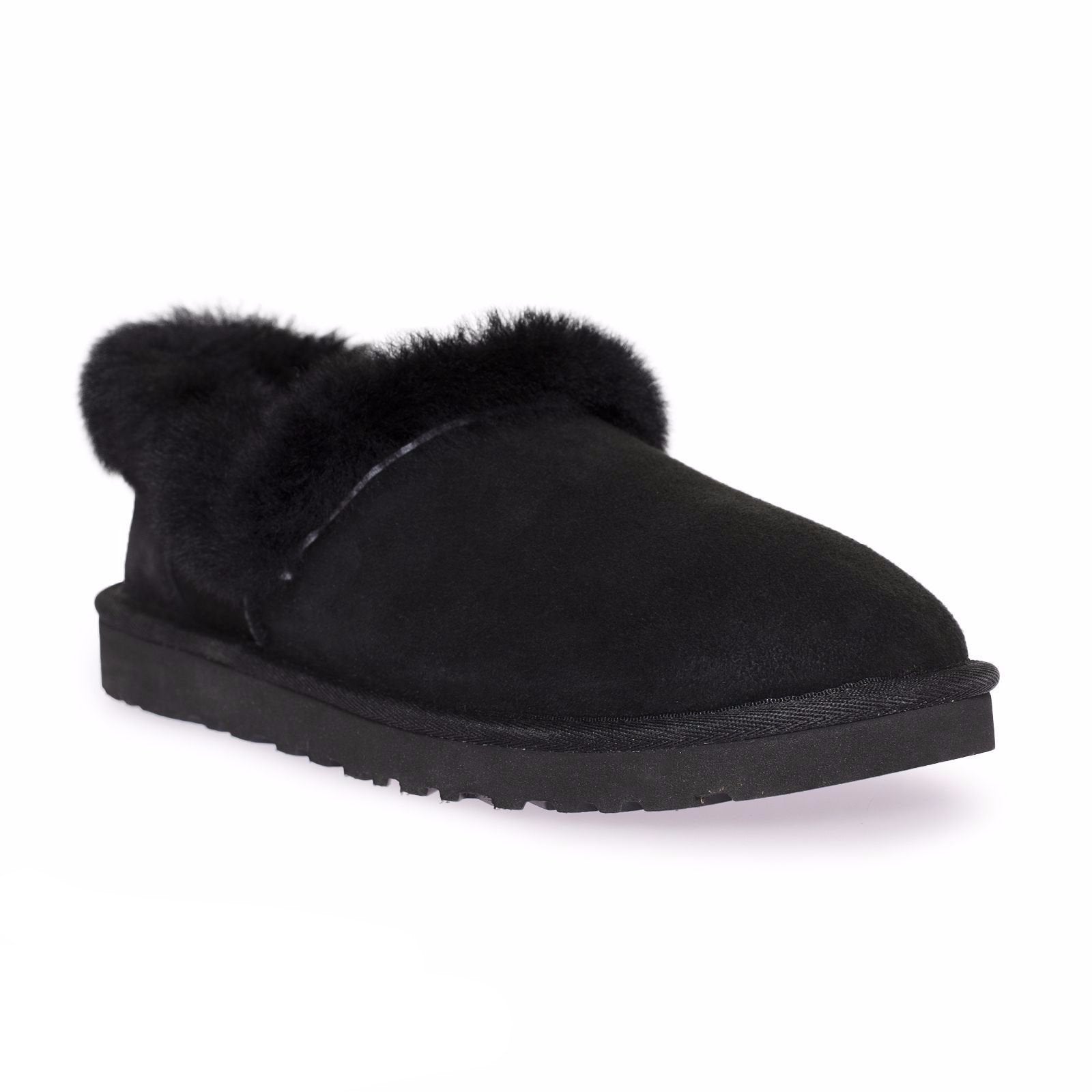 UGG Nita Slim Black Suede Women Moccasin Slippers 1119002