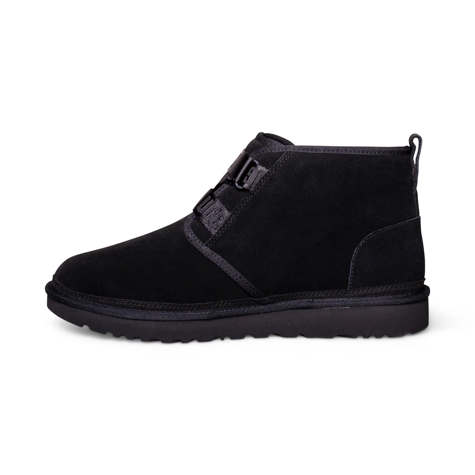 UGG Neumel Quickclick Buckle Black Suede Men Chukka Boots 1130720