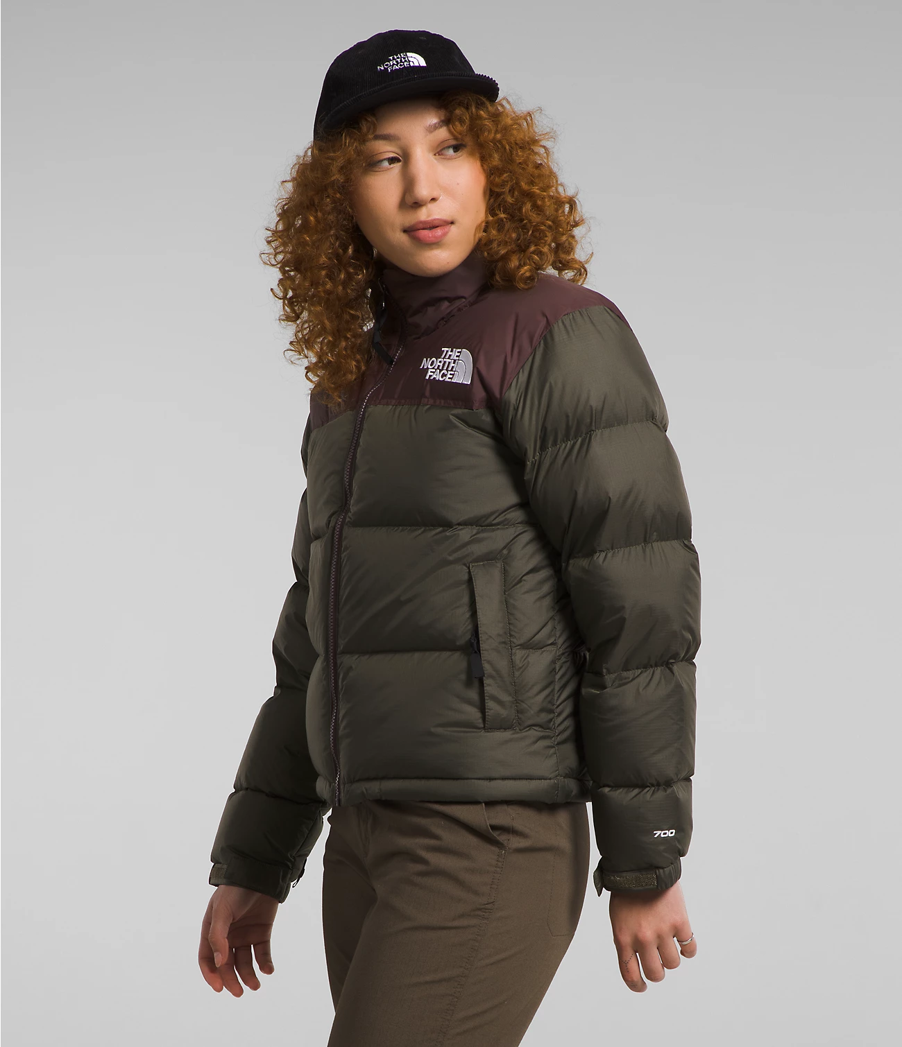 The North Face 1996 Retro Nuptse Hot Taupe Green Goose Down Women Down Jacket Nf0a3xeo