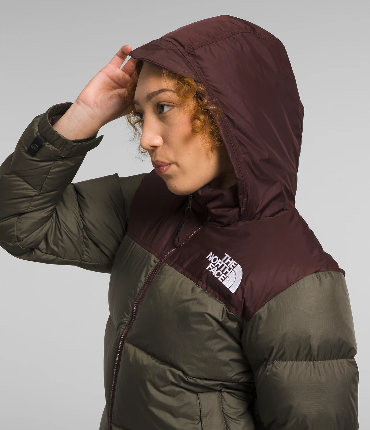 The North Face 1996 Retro Nuptse Hot Taupe Green Goose Down Women Down Jacket Nf0a3xeo