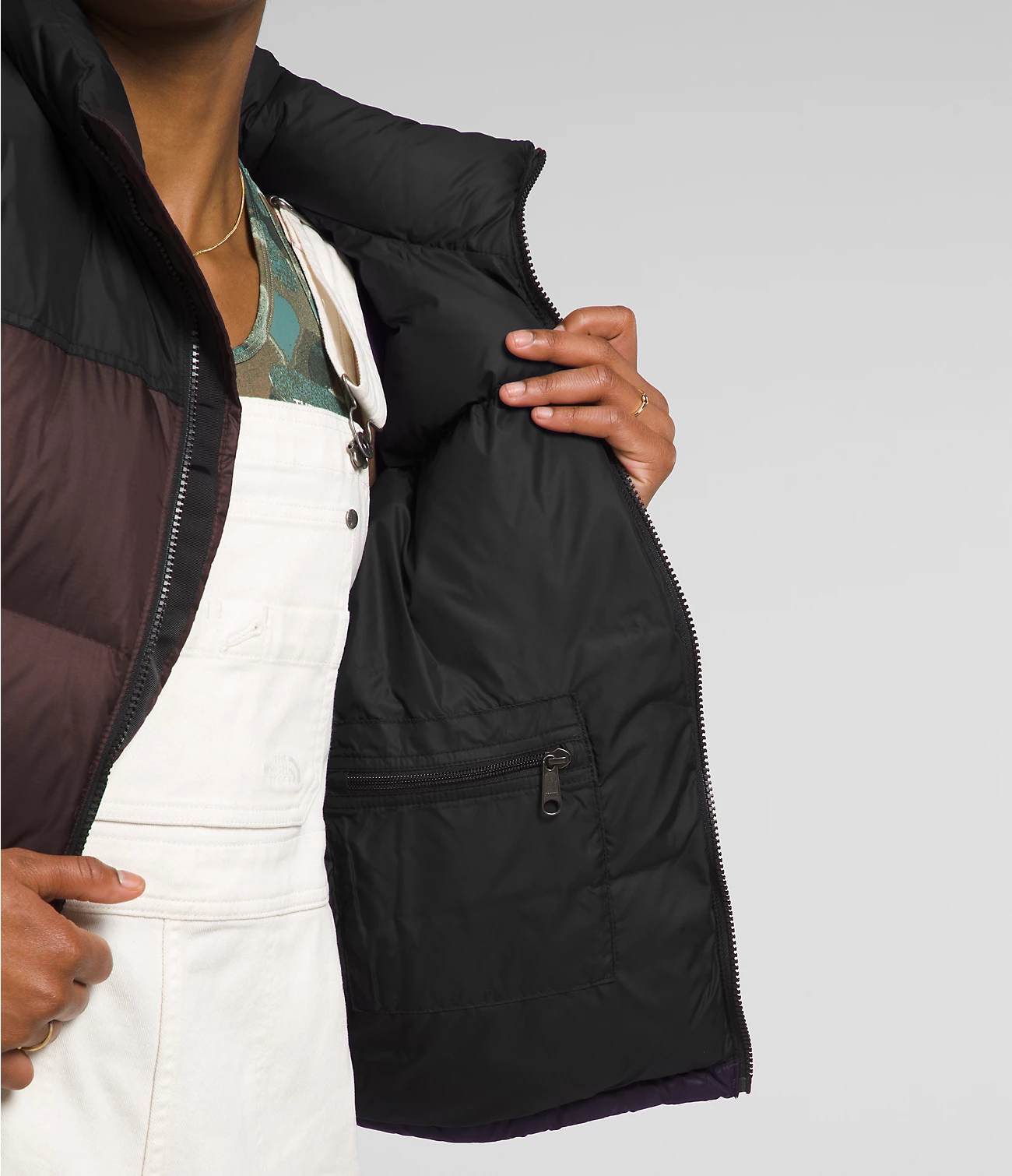 The North Face 1996 Retro Nuptse Hot Brown Goose Down Casaco Feminino Down Nf0a3xeo