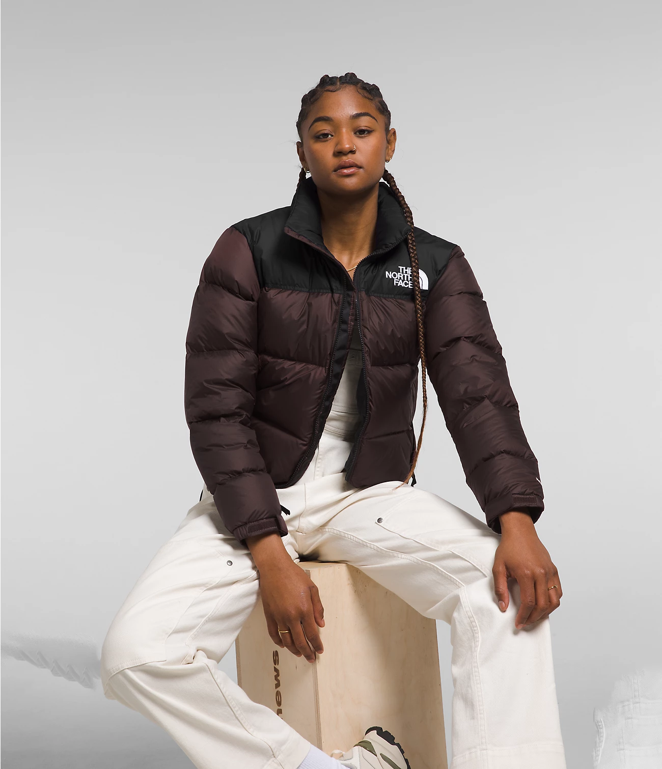 The North Face 1996 Retro Nuptse Hot Brown Goose Down Casaco Feminino Down Nf0a3xeo