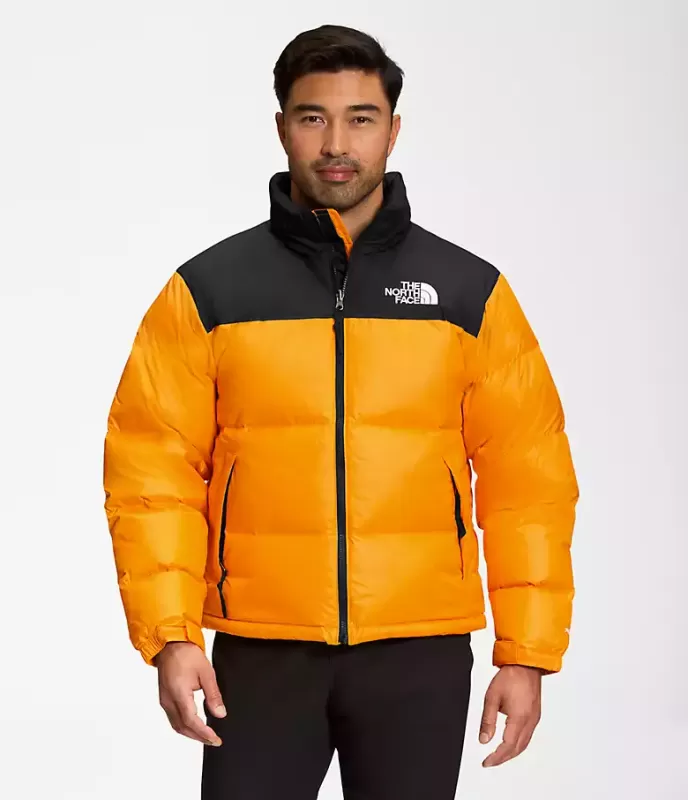 The North Face 1996 Retro Nuptse Hot Cone Orange Goose Down Men Down Jacket Nf0a3c8d