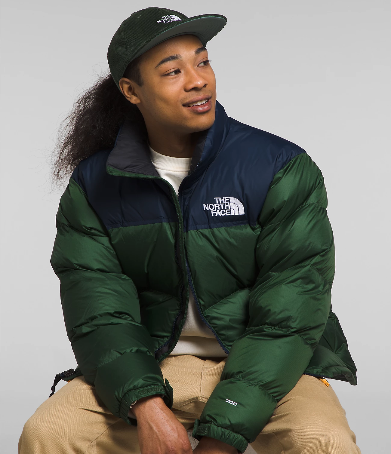 The North Face 1996 Retro Nuptse Hot Green Goose Down Casaco de penas para homem Nf0a3c8d