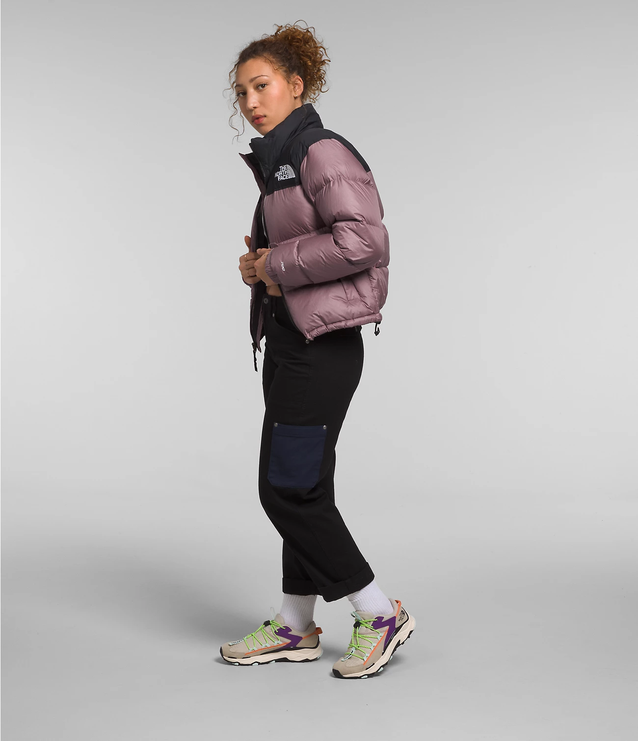The North Face 1996 Retro Nuptse Hot Grey Goose Down Women Down Jacket Nf0a3xeo