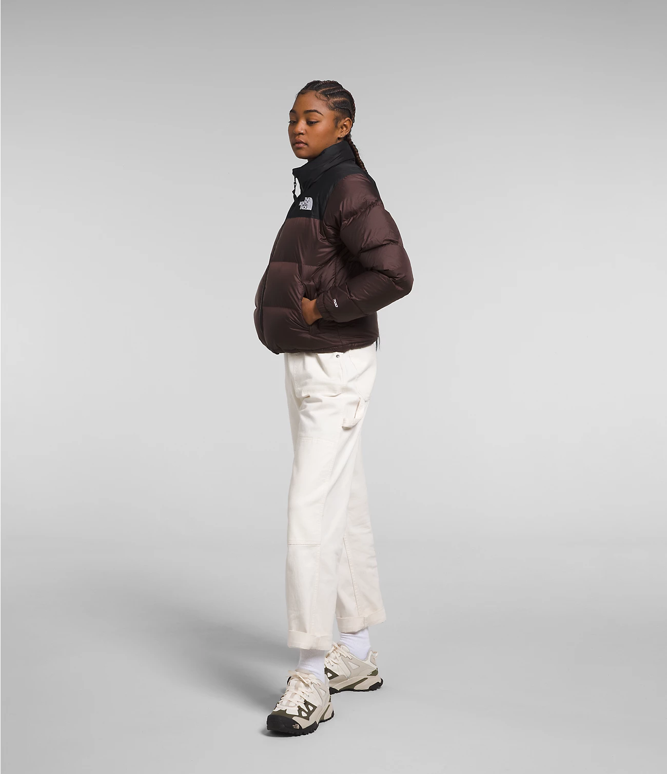 The North Face 1996 Retro Nuptse Hot Brown Goose Down Casaco Feminino Down Nf0a3xeo