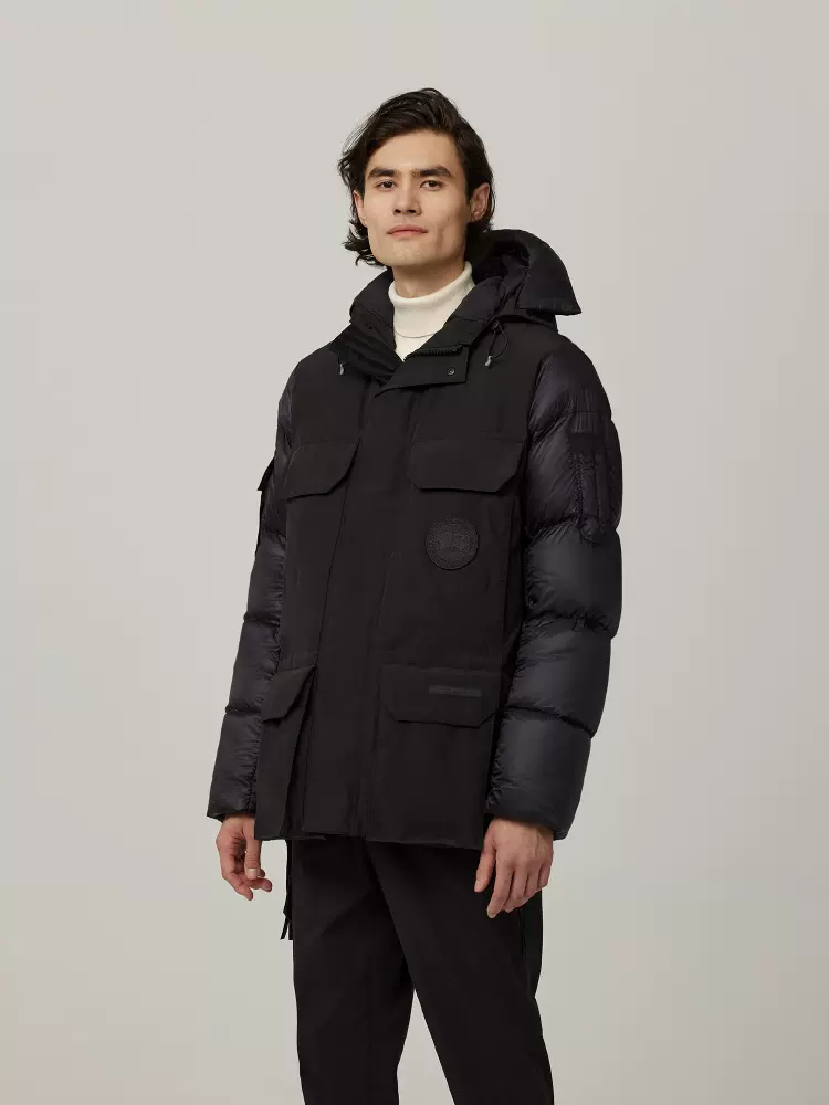 Canada Goose Expedition Hot Hooded Black Duck Down Men Parka 2058MB