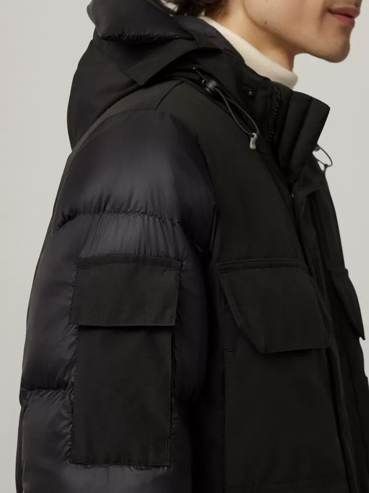 Canada Goose Expedition Hot Hooded Black Duck Down Men Parka 2058MB